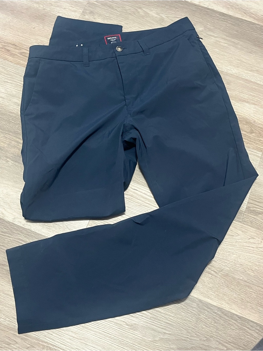UNTUCKit Pants Mens 32x30 Blue Lightweight Flat Front Chino Trousers